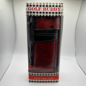 Vintage Genuine Leather “Golf Buddy” Bottle Holder